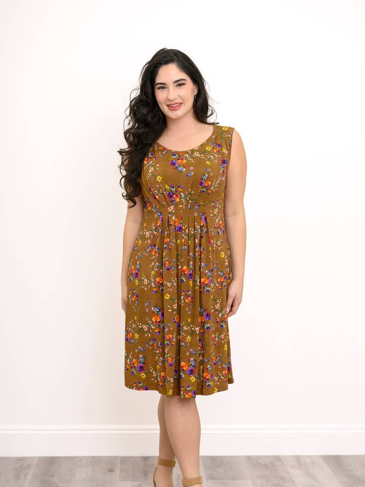 Robe courte Sidney, Pensée sable, Bambou pour la vente par Blue Sky Clothing Co LLC