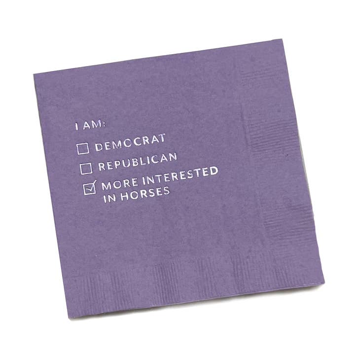 Servilletas de cóctel « Me interesan los caballos » para venta al por mayor de Mare Modern Goods