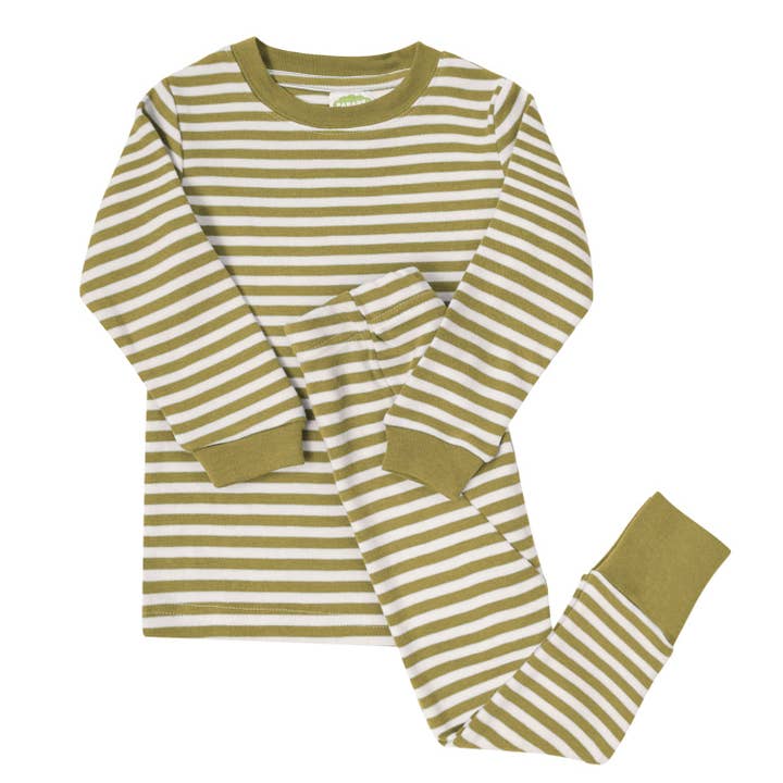 "My Jammies" Organic Striped Kids' Pajamas for wholesale by Parade Organics