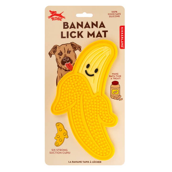 Kobe Banana Lick Mat for wholesale by Kikkerland Design Inc