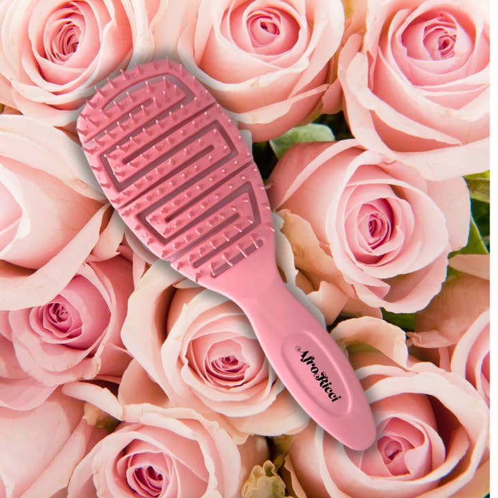 AFRORICCI – wholesale Hårborste/kam – AfroRicci Wet & Dry Rose Brush - Detangling och definition2