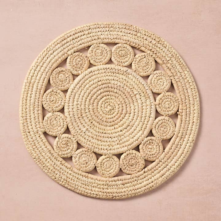 Pleta Woven Date Palm Leaf Charger for wholesale by Ten Thousand Villages