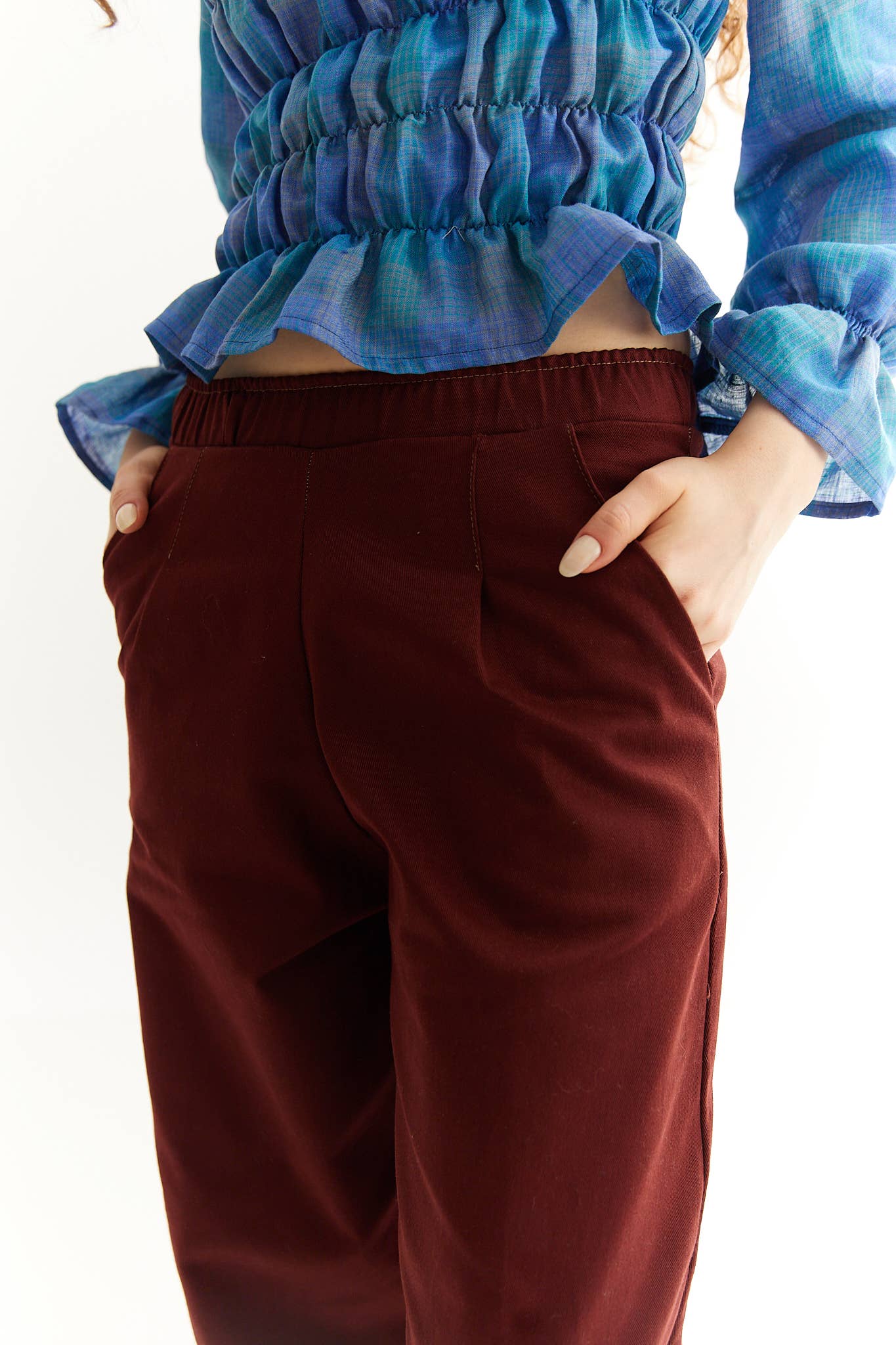 Hand Apparel - Wholesale Broek - Dames - Solei Broek Bourgondisch2