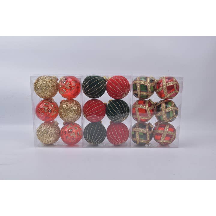 100MM Ornaments 6 pack IN PDQ for wholesale by Country Silk