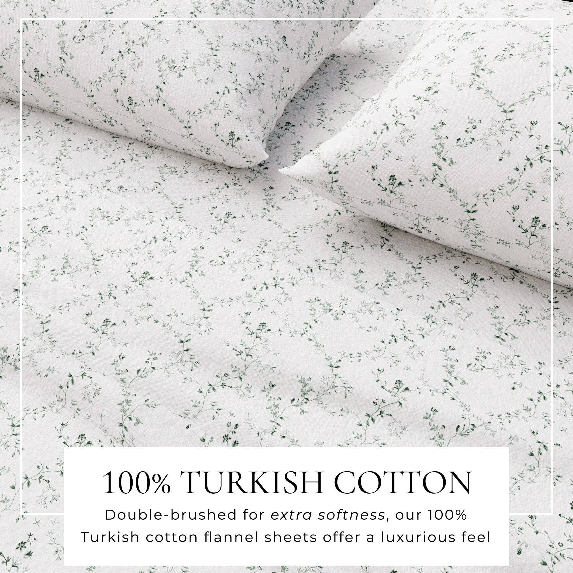 BH Collective - Wholesale Sheet Set - Flannel Sheets - 100% Turkish Cotton - Winter Floral13