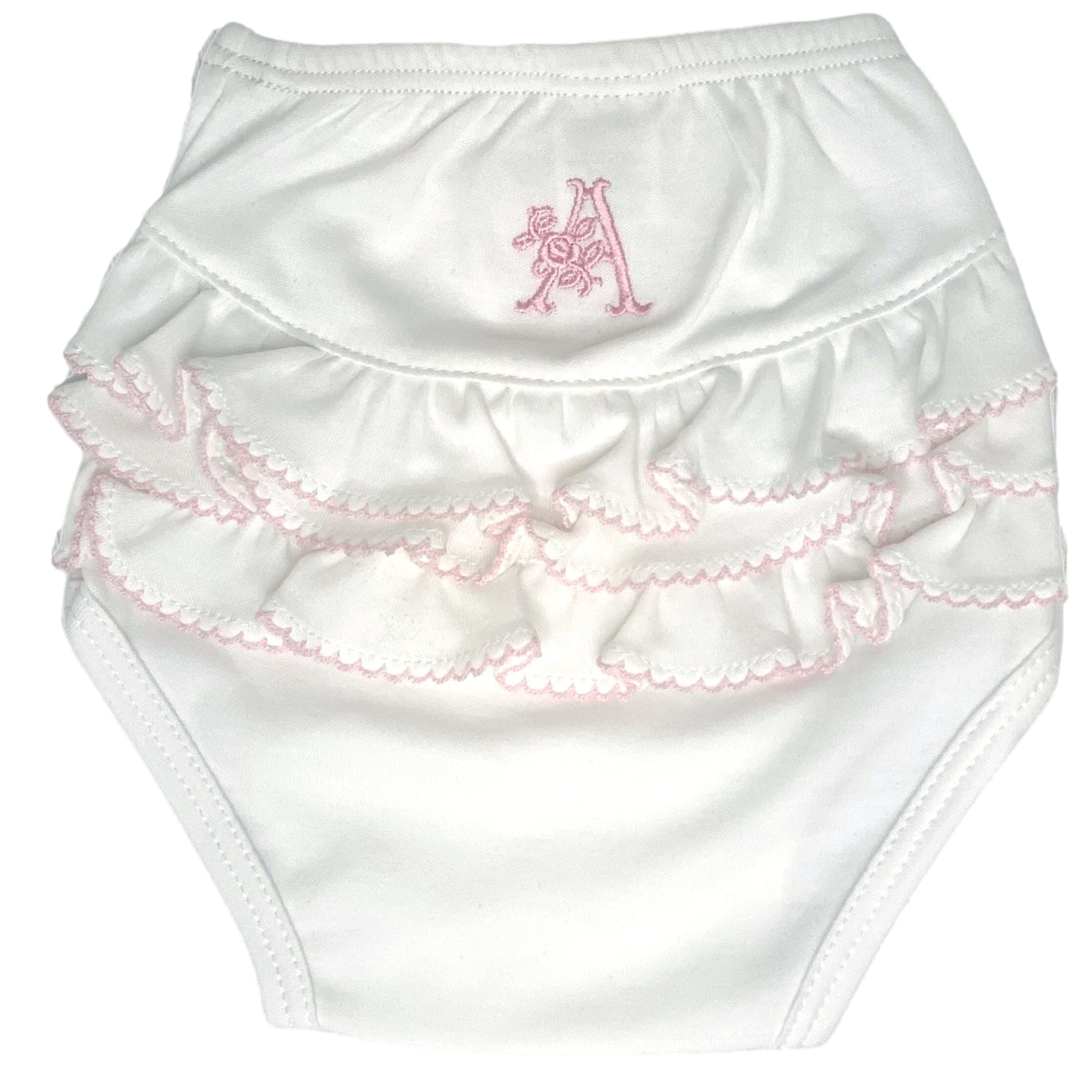 MARCELA - Wholesale Underwear/Diaper Cover - Baby - Baby Pima Cotton Bloomers  with Ruffles2