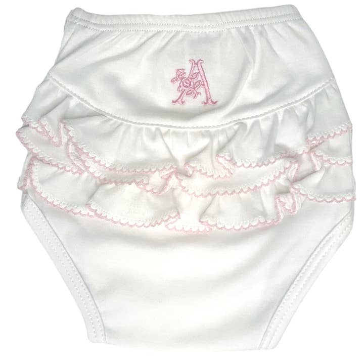 MARCELA - Wholesale Underwear/Diaper Cover - Baby - Baby Pima Cotton Bloomers with Ruffles2
