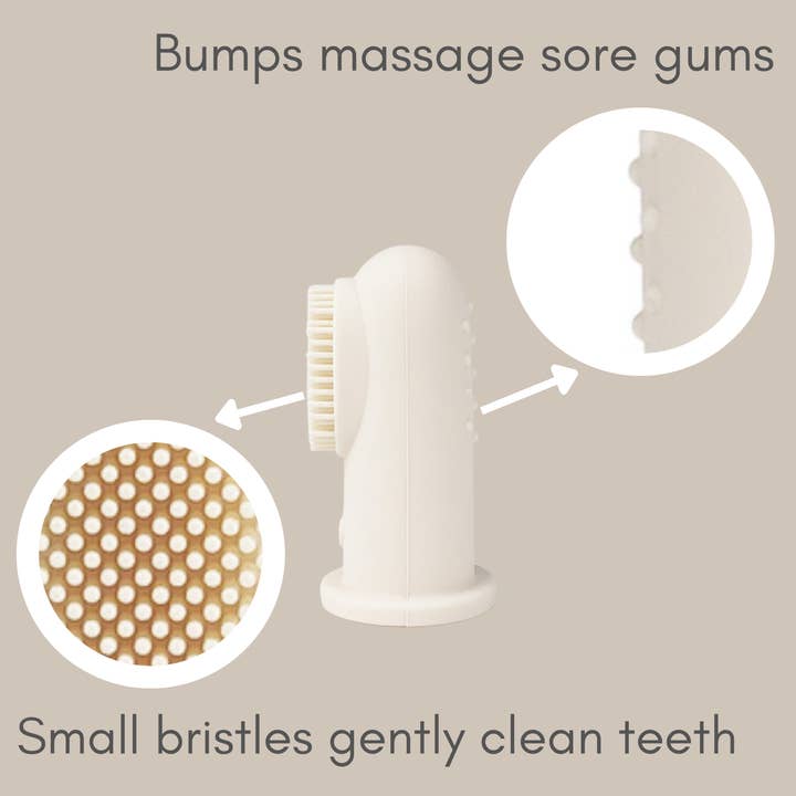 Ali+Oli - Wholesale Toothbrush - Kids & Baby - Baby Finger Toothbrush & Tongue Cleaner Oral Set 3m+ (Ivory)2