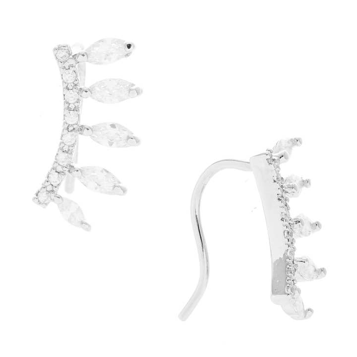 CZ Gold Dipped Ear Crawler for wholesale by Fashion City