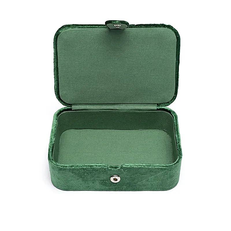 Temple of Treasure - Wholesale Jewelry Box/Organizer - Bosgroen Kerstfluweel Sieradendoos1