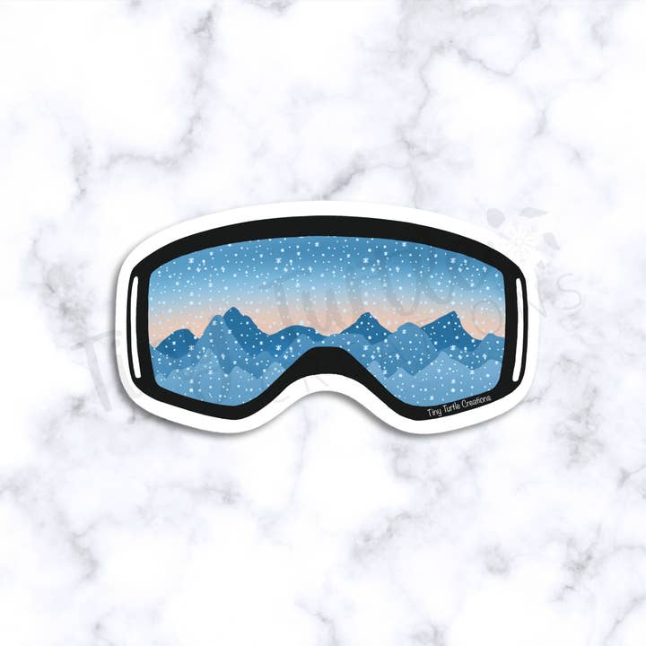 Mountain Goggle Sticker for wholesale by Tiny Turtle Creations