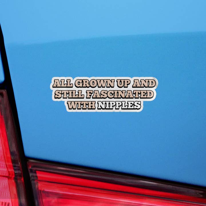 Sticker Bull - Wholesale Sticker - All Grown Up Still Fascinated With Nipples Sticker, Vinyl Stickers, Meme Sticker, Meme, Funny Sticker, Bumper Sticker Funny, Stickers, NSFW7
