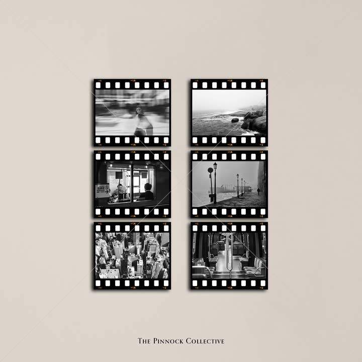 The Pinnock Collective (Duty Paid) – wholesale Sticker – Black and White Film Frame Aesthetic Sticker sheet3