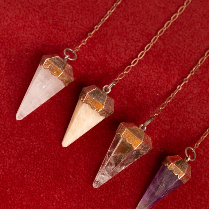 The Cyprus Cabinet - Wholesale Meditation Supplies - Pendulums | Copper + Crystal1