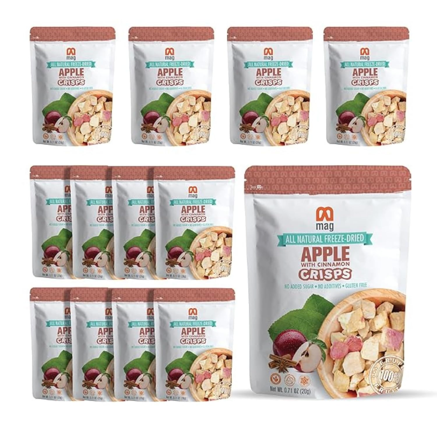 MAG - Wholesale Dried/Dehydrated Fruit - MAG Freeze Dried Fruit Snacks Apple Cinnamon Slices Dried7