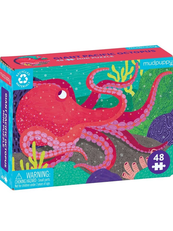 Giant Pacific Octopus Mini Puzzle for wholesale by Chronicle Books