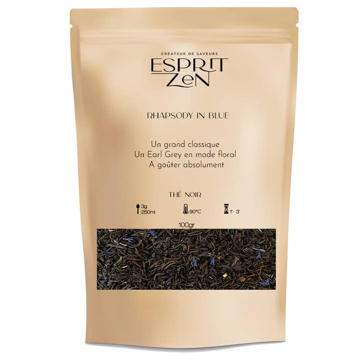 Rhapsody in blue - Thé noir - Sachet 100g pour la vente par Esprit Zen