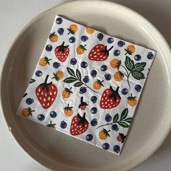 Skogsbarn - Wholesale Disposable Napkin - Wild Berries Paper Napkins- packs of 200