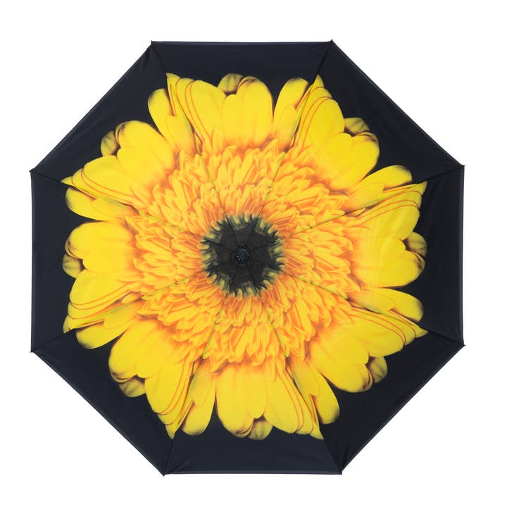 Gelb Sonnenblumen-Regenschirm von innen nach außen - EDIOSF für den Großhandel auf Faire0