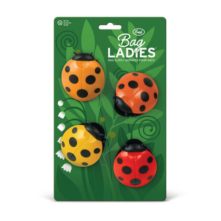 Fred & Friends - Wholesale Kitchen Tool/Gadget - Bag Ladies - Ladybug Bag Clips - Set of 4