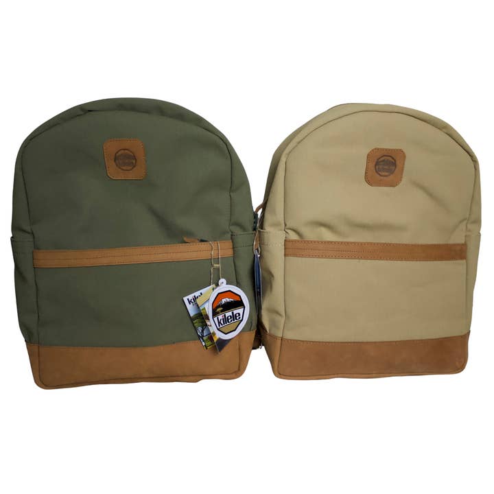 Kilele Gear | Rugged Leather Goods - Wholesale Backpack - Unisex - Cape Buffalo Backpack - Rip-stop canvas laptop bag