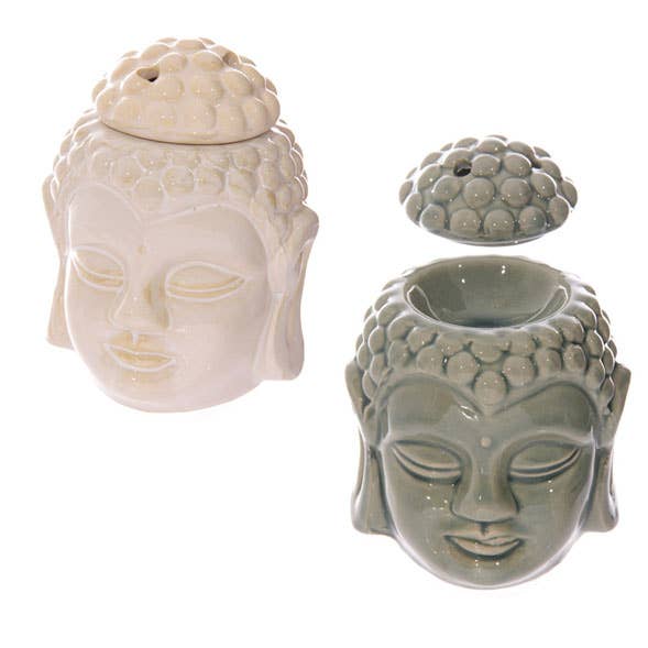 Crystal Magick Wholesale Ltd - Vente Diffuseur d'huile essentielle à chaleur - Brûleur à huile Thaï Bouddha émaillé