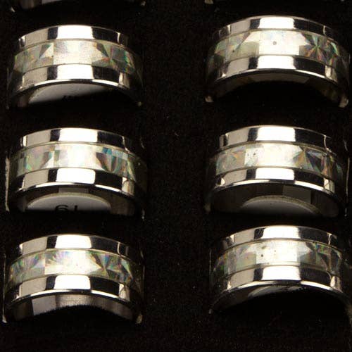 anello in acciaio inossidabile con madreperla per la vendita all'ingrosso da parte di EHAWA