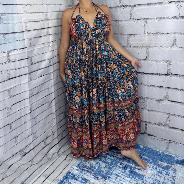 Foutaz - Wholesale Dress - Women's - Rayon Boho dress (case of mix colors)