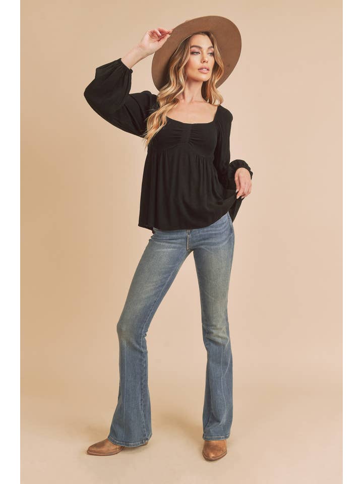 AEMI + CO - Wholesale Blouse - Women's - 8136BK Silvana Top31