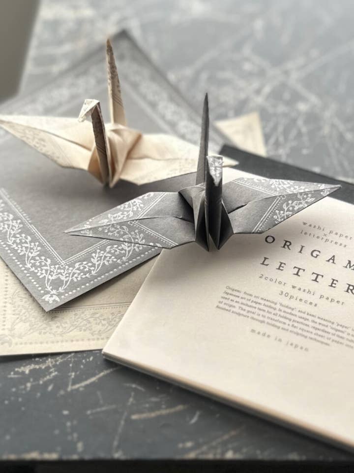 Japanese Letterpress Origami Letter Paper for wholesale by 「FUNJI」In Japan