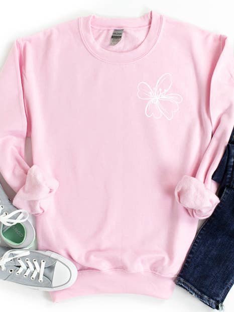 Felpa con tasca a fiori per la vendita all'ingrosso da parte di Wildberry Waves