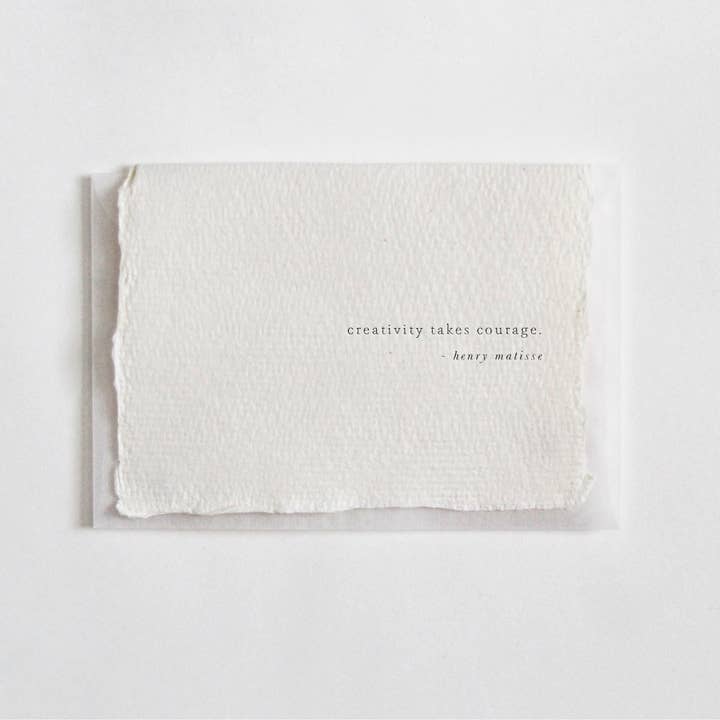 Creativity Takes Courage Mini carte pour la vente par Belinda Love Lee Paperie