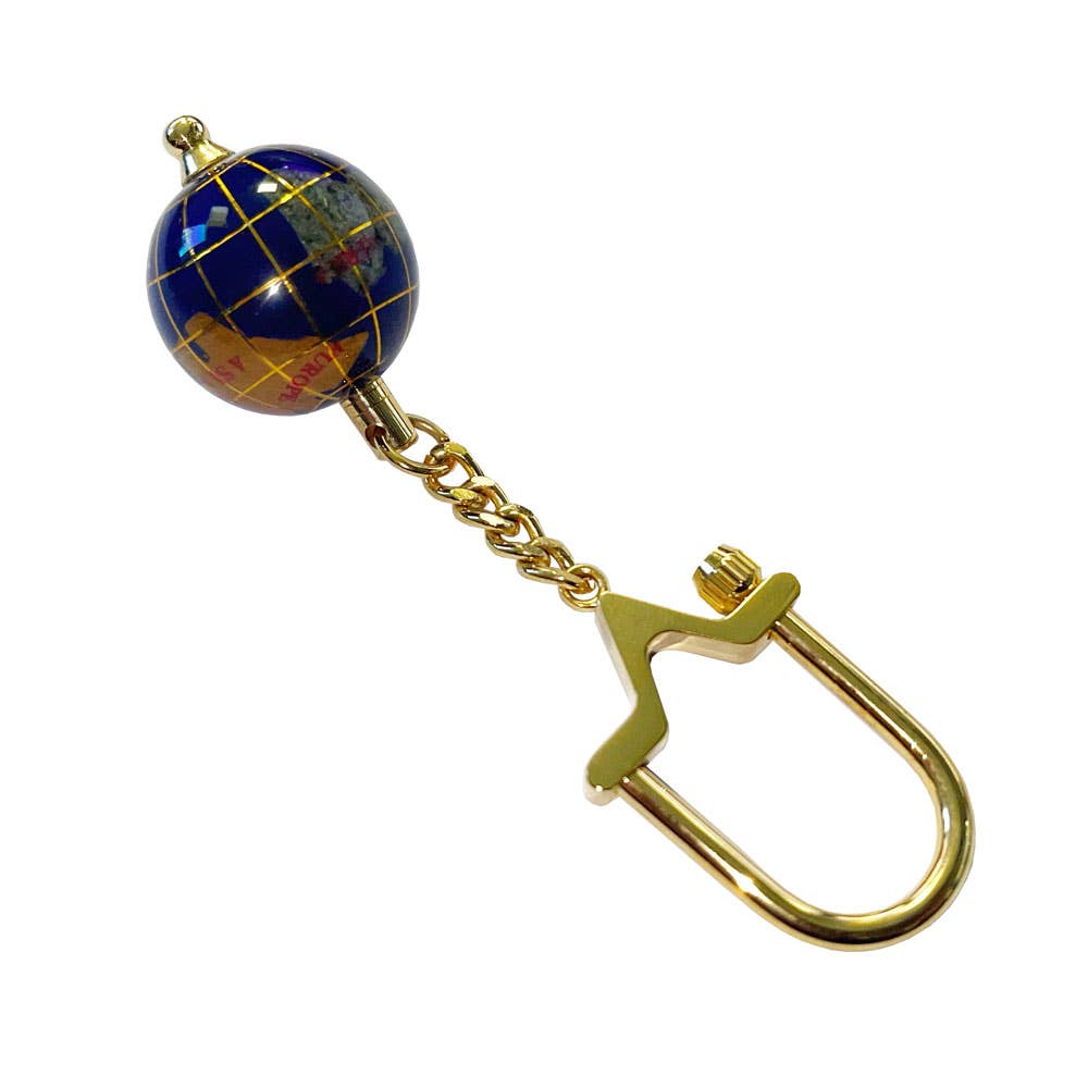 France Mineraux – wholesale Keychain – Unisex – Lapis Lazuli Keychain - Globe1