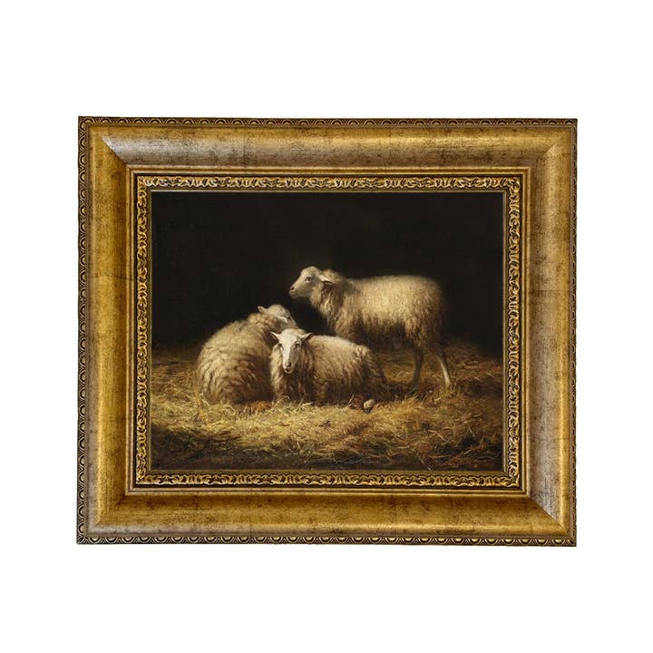 Madison Bay Co. - Historical Home Decor Reproductions - Wholesale Painting/Drawing - Sheep in the Hay Framed Painting Print on Canvas21