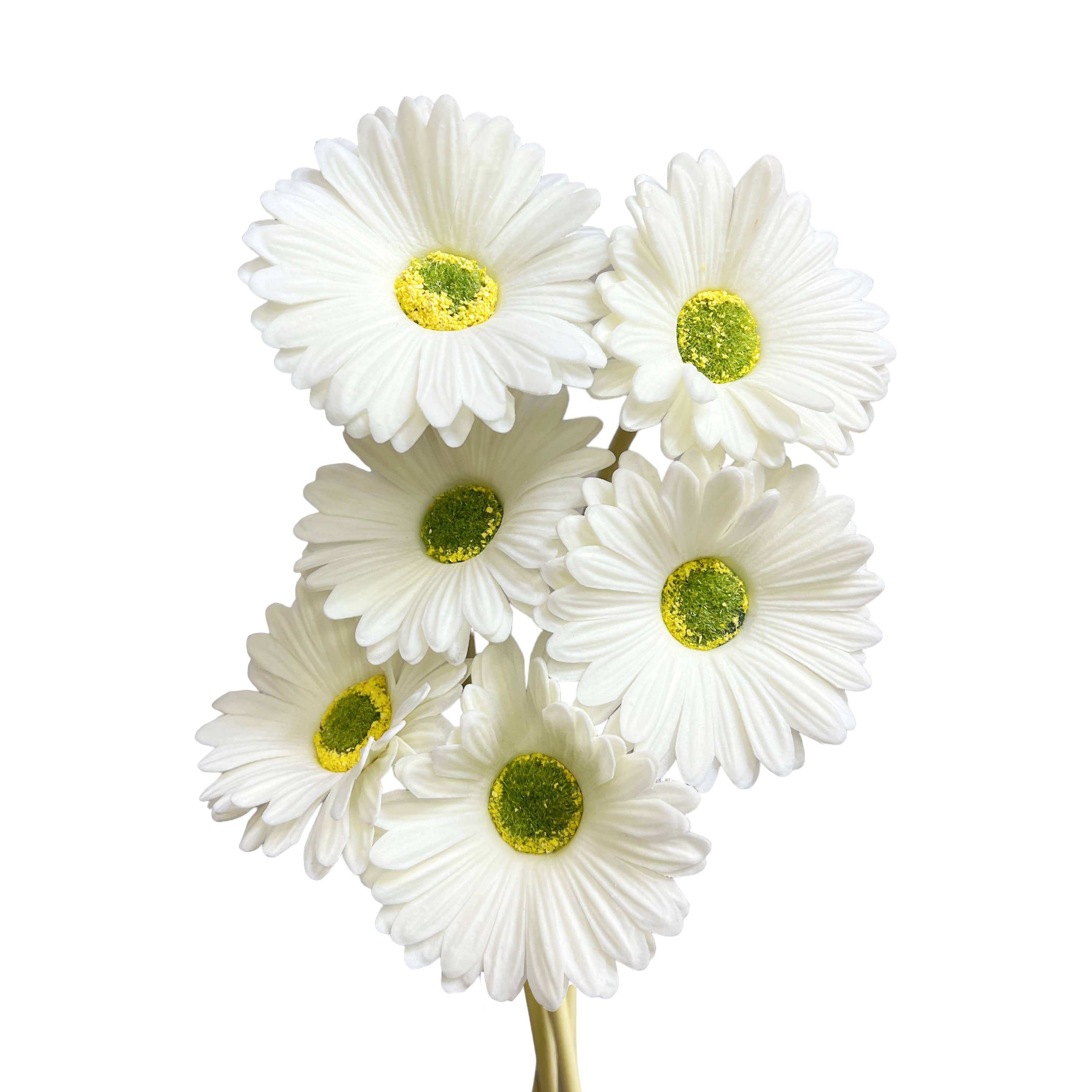 Sun Decorer - Wholesale Artificial Flowers - Artificial Real Touch Daisy Stems (Set of 6)0