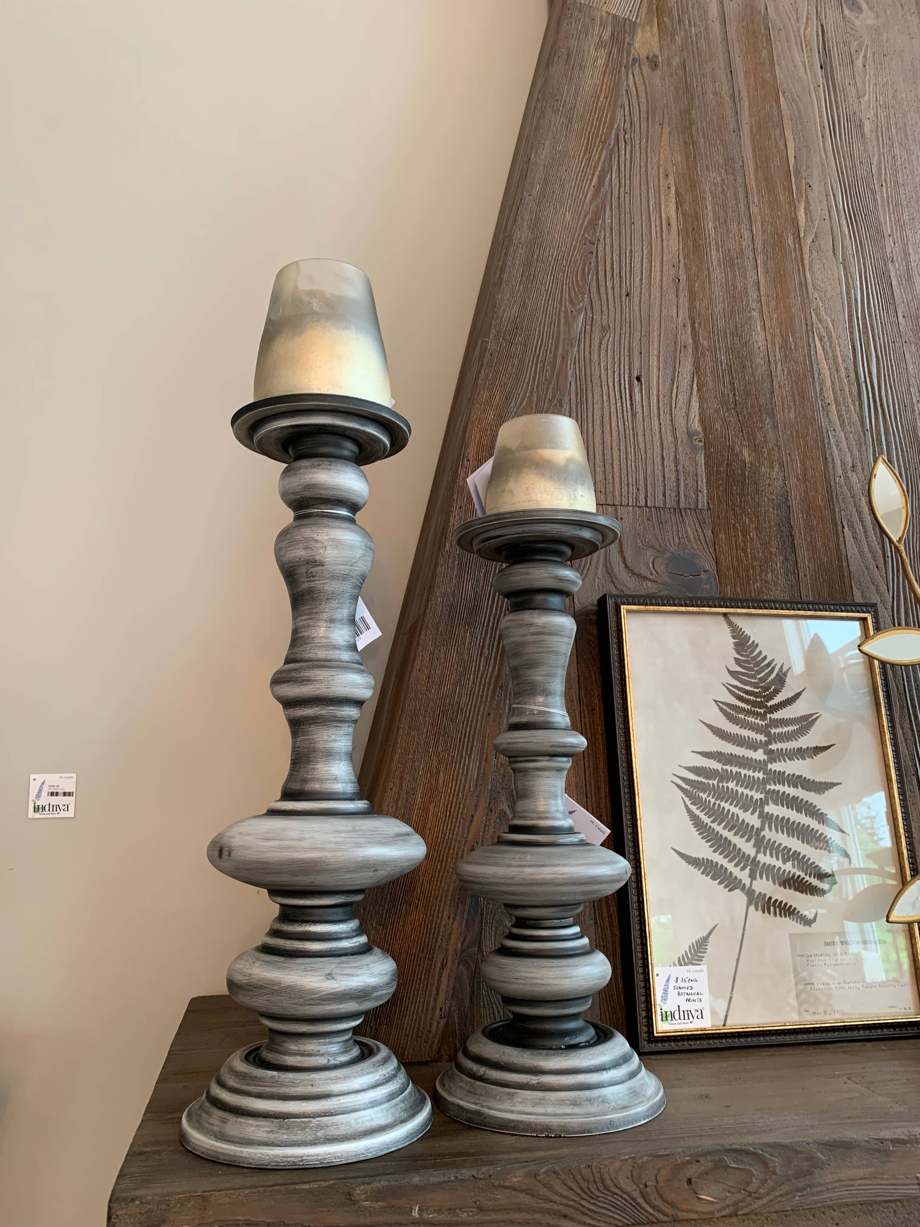 Indriya Home - Wholesale Candle Holder - Mouthblown Recycled Glass Candle Holders-2 sizes 
8