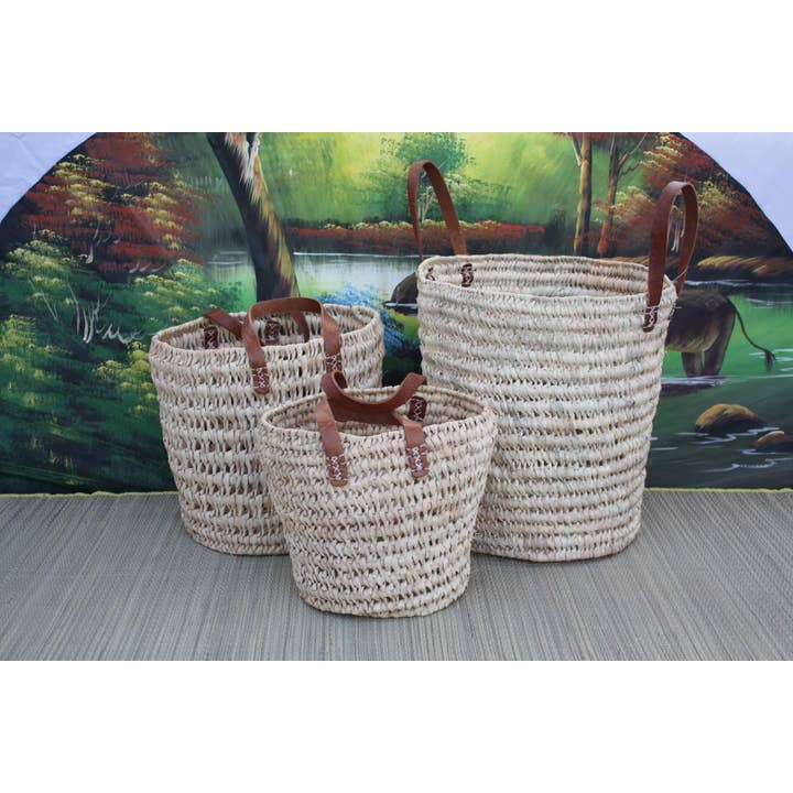Boutique Huléti - Wholesale Basket - Round storage basket basket - Hand woven in palm tree - 100% NATURAL & ORIGINAL -4