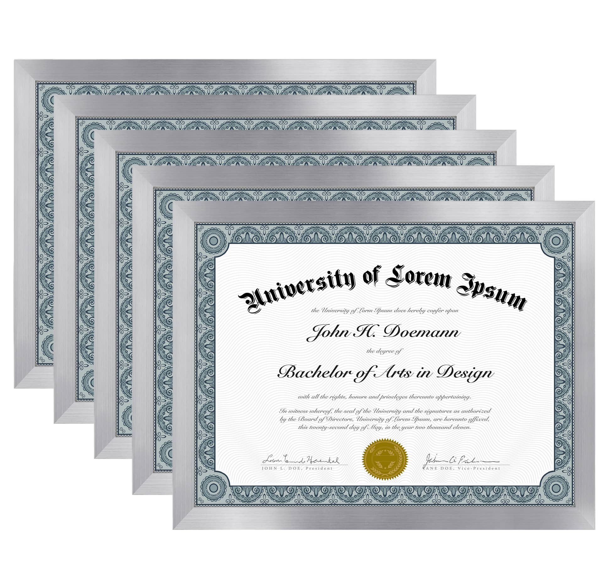 Americanflat - Wholesale Picture Frame - Americanflat 5 Pack Picture Frames With Mat Plexiglass Cover140