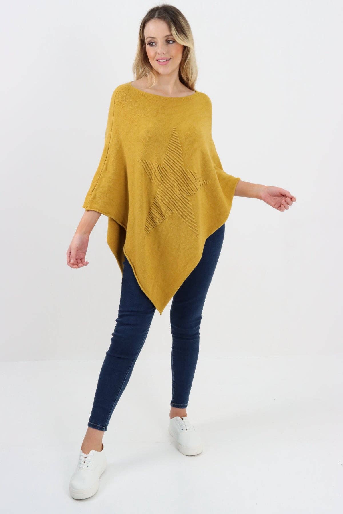 Miss Bold – wholesale Poncho – Women's – Italian Knitted Lagenlook Star Poncho28