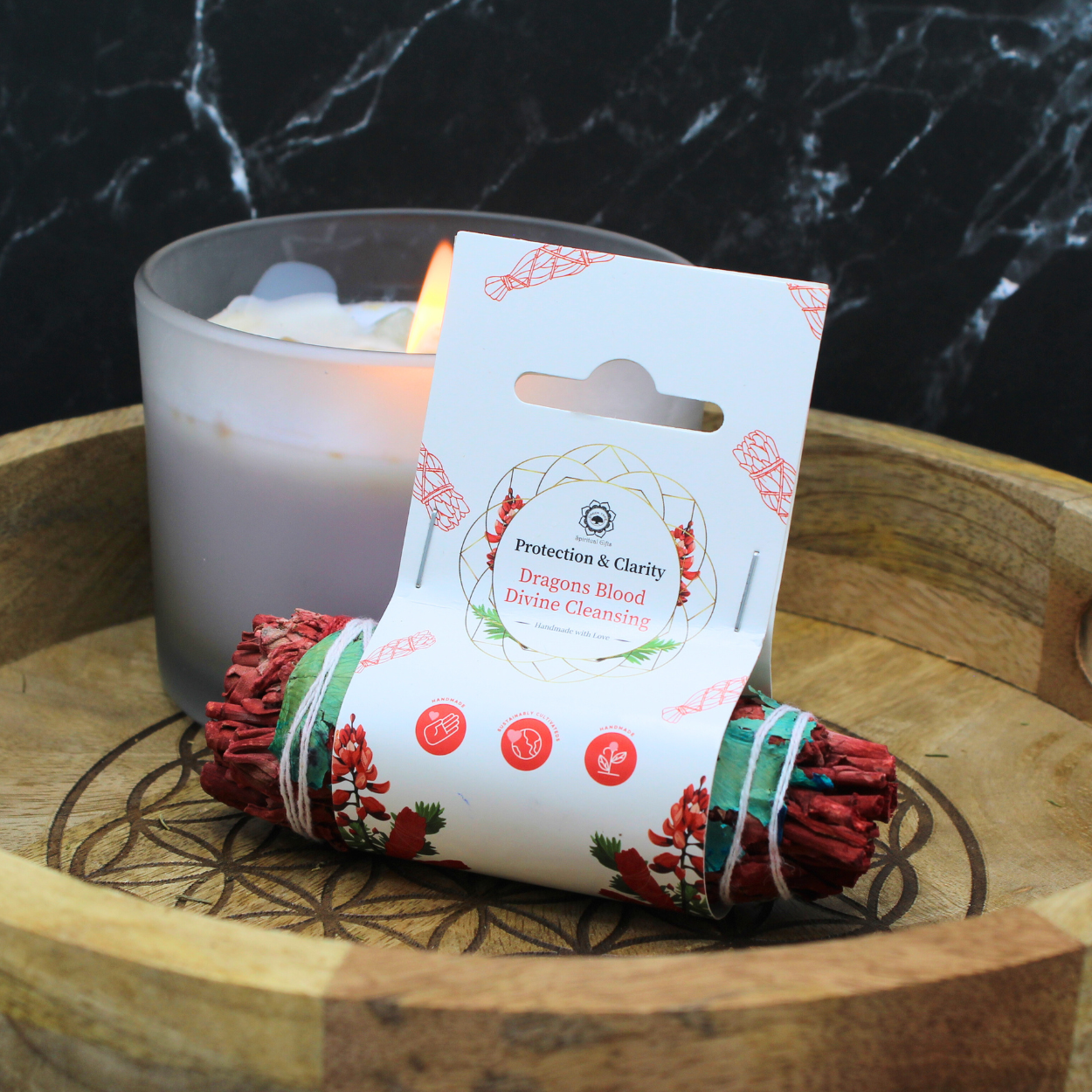 Green Tree - Wholesale Sage Bundle - Dragons Blood Divine Cleansing Sage with label3