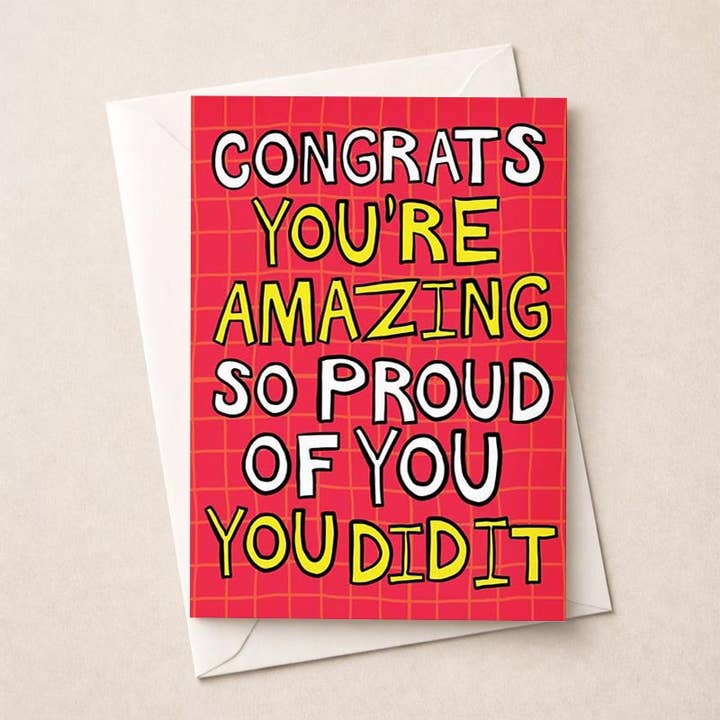 Large Congratulations Card - Congrats You for wholesale by Hammond Gower Publications Ltd