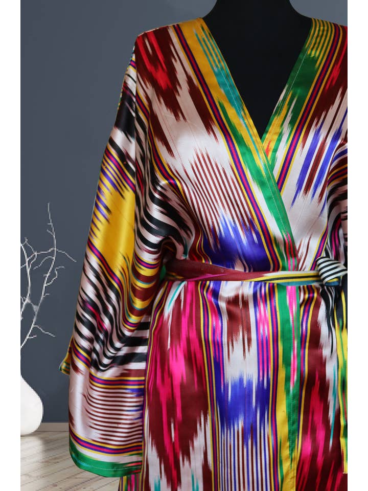 MIASETA – Engroshandel Kimono - Dame – Vintage Silke Ikat Kimono VK 016