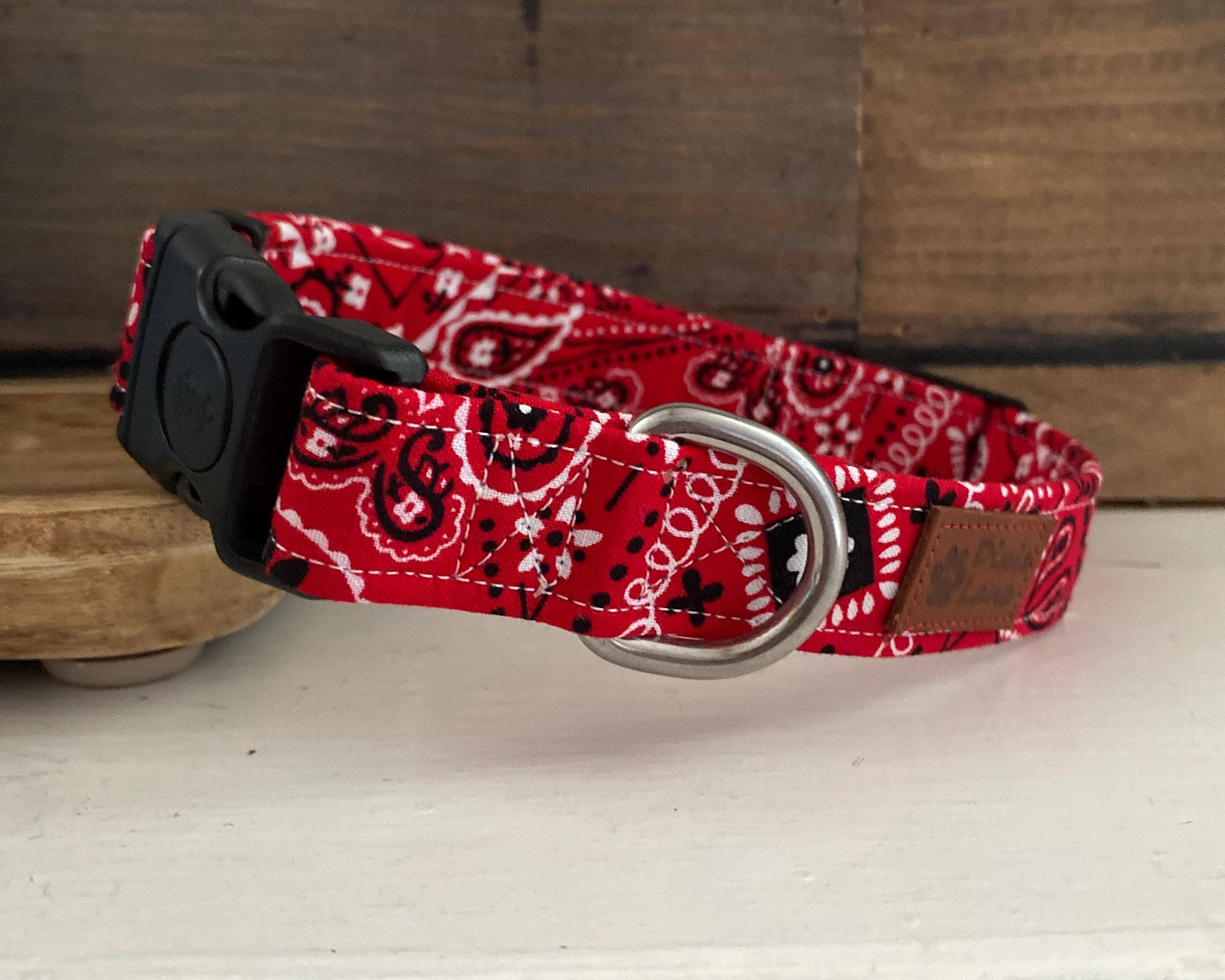 Dixie Lane Collars – wholesale Pet collar – Dog – Western Red Paisley Bandana Dog Collar2
