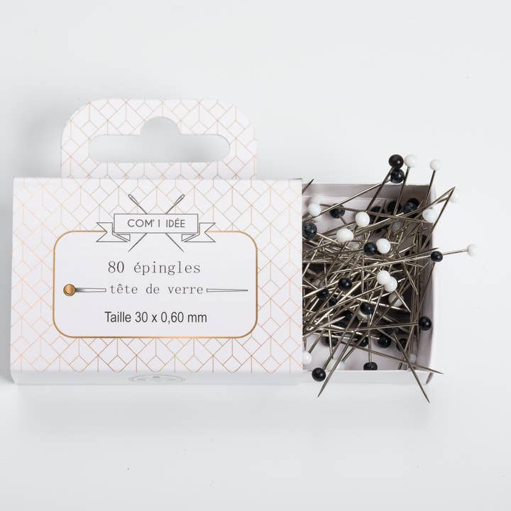 Com'1 Idée - Wholesale Sewing Needles - 80 glass head pins1