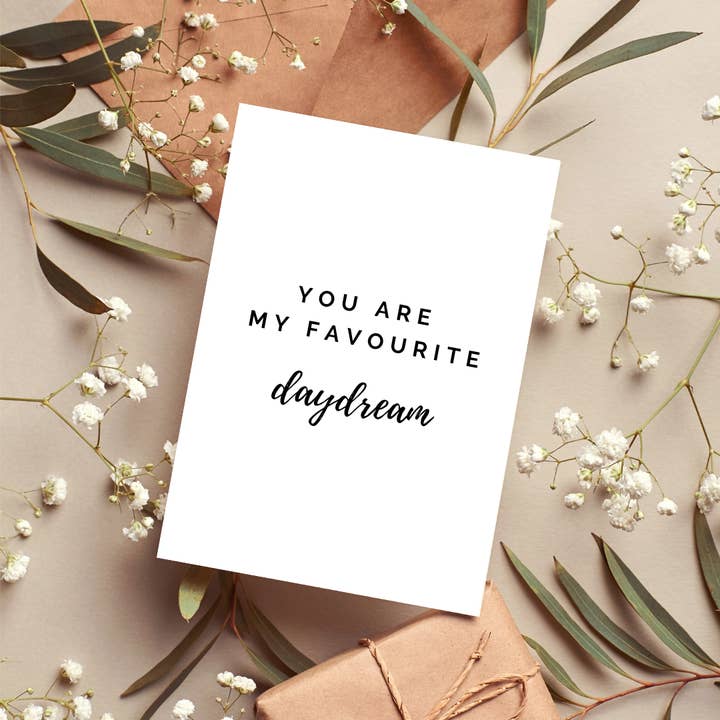 You Are My Favourite Daydream Postcard Print for wholesale by TheHomebirdsWeavingShed
