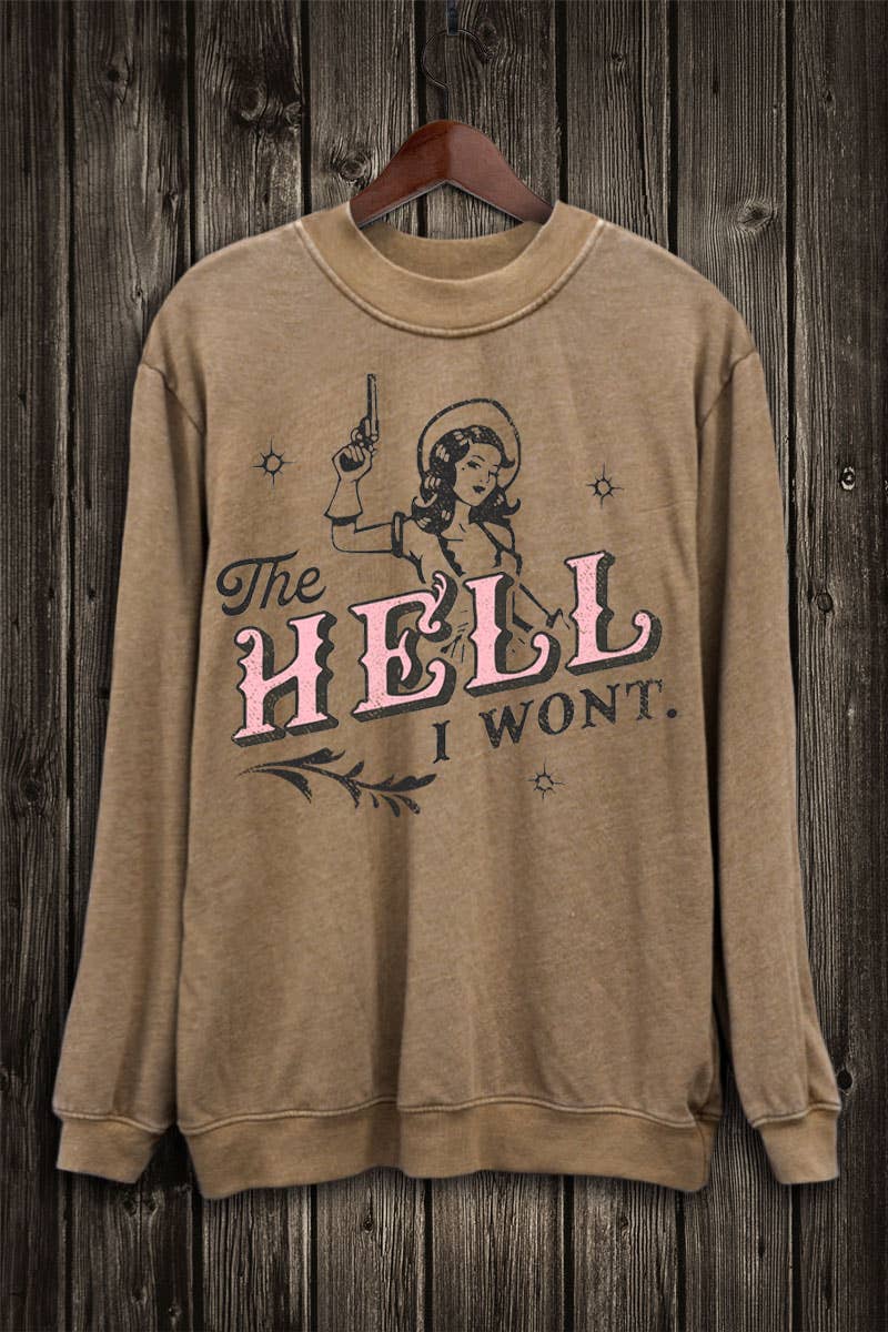 HRTandLUV - Vente Sweat-shirt à imprimés – femme - SWEAT-SHIRTS MINÉRAUX THE HELL I WONT - HL6936SW5