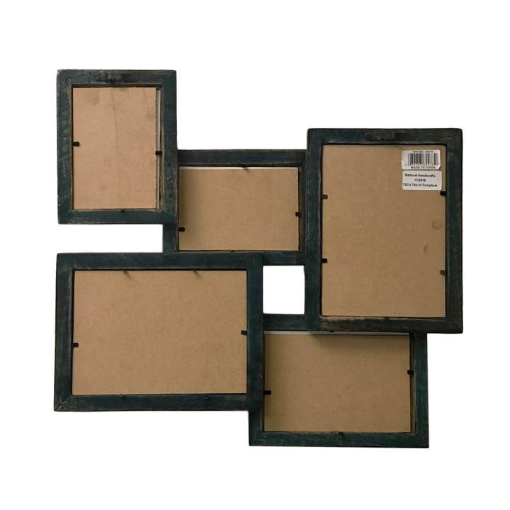Wilco Home - Wholesale Collage Picture Frame - 5-Photo Dimensional Mango Wood Wall Frame Collage