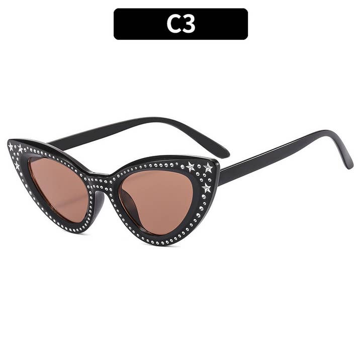 ACCITY - Wholesale Sunglasses - Women's - CAT-EYE DIAMOND-ENCRUSTED LUXURY SUNGLASSES_CWASG0378