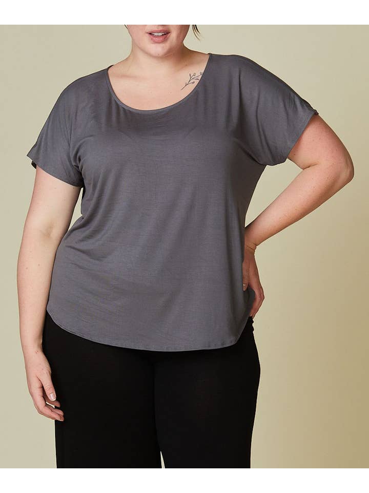 Studio Ko Clothing - Wholesale Tunic - Women's - BAMBOO DOLMAN TOP PLUS SIZE
