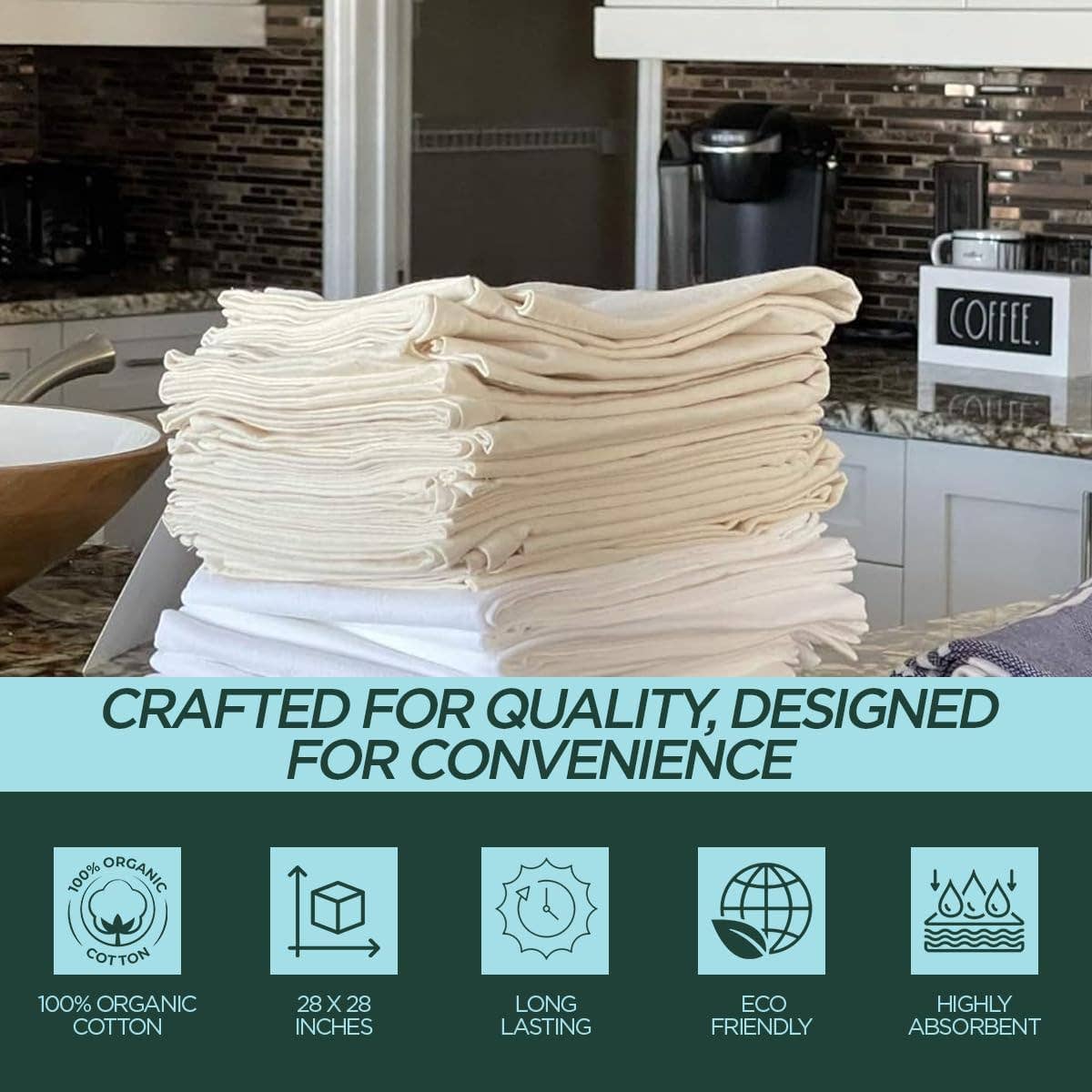 NATURE IS GIFT LLC - Vente Torchons - Torchons en sac de farine BIO 28 x 28 pouces4